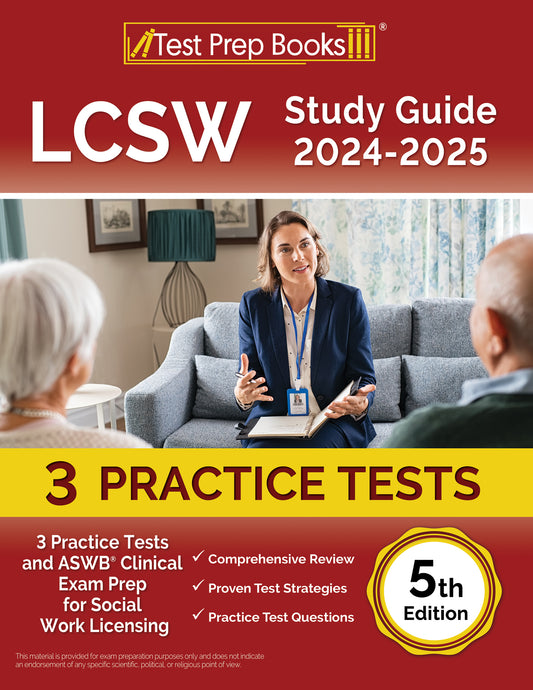 LCSW Study Guide 2024-2025: 3 Practice Tests and ASWB Clinical Exam Prep for Social Work Licensing [5th Edition]